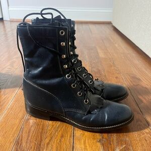 Navy blue Diamond J Justin boots